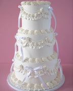 Signature Round Vintage Cake | 3 Tiers & Coquette / MONOCHROME