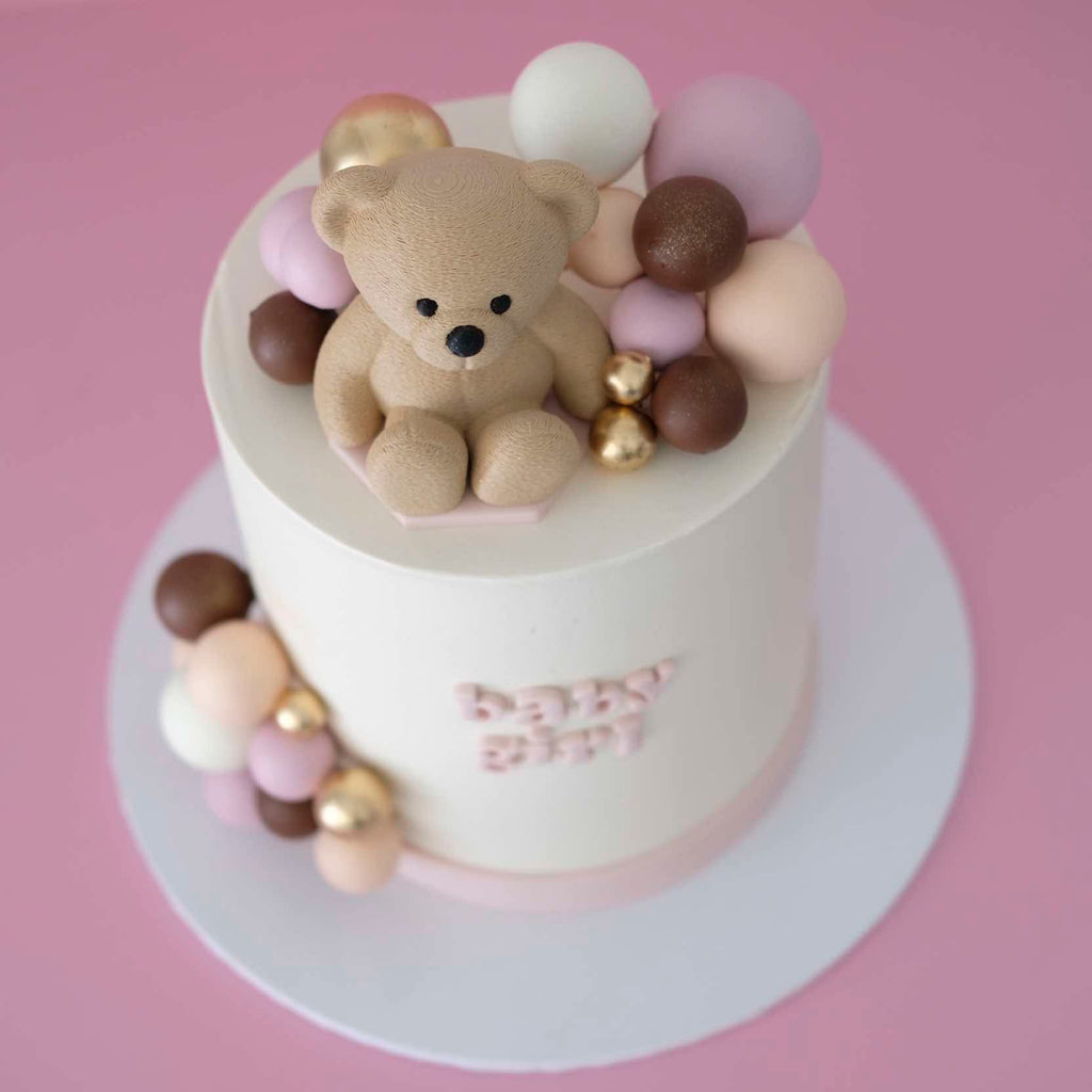 Furry Bear & Balloon Cake