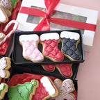 Designer Christmas Stockings | Fondant Sugar Cookies | 3 Pack