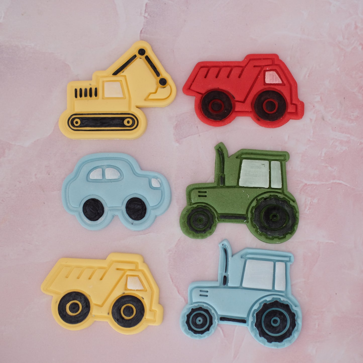 Vehicle Car Truck Set Sugar Fondant Cake Toppers