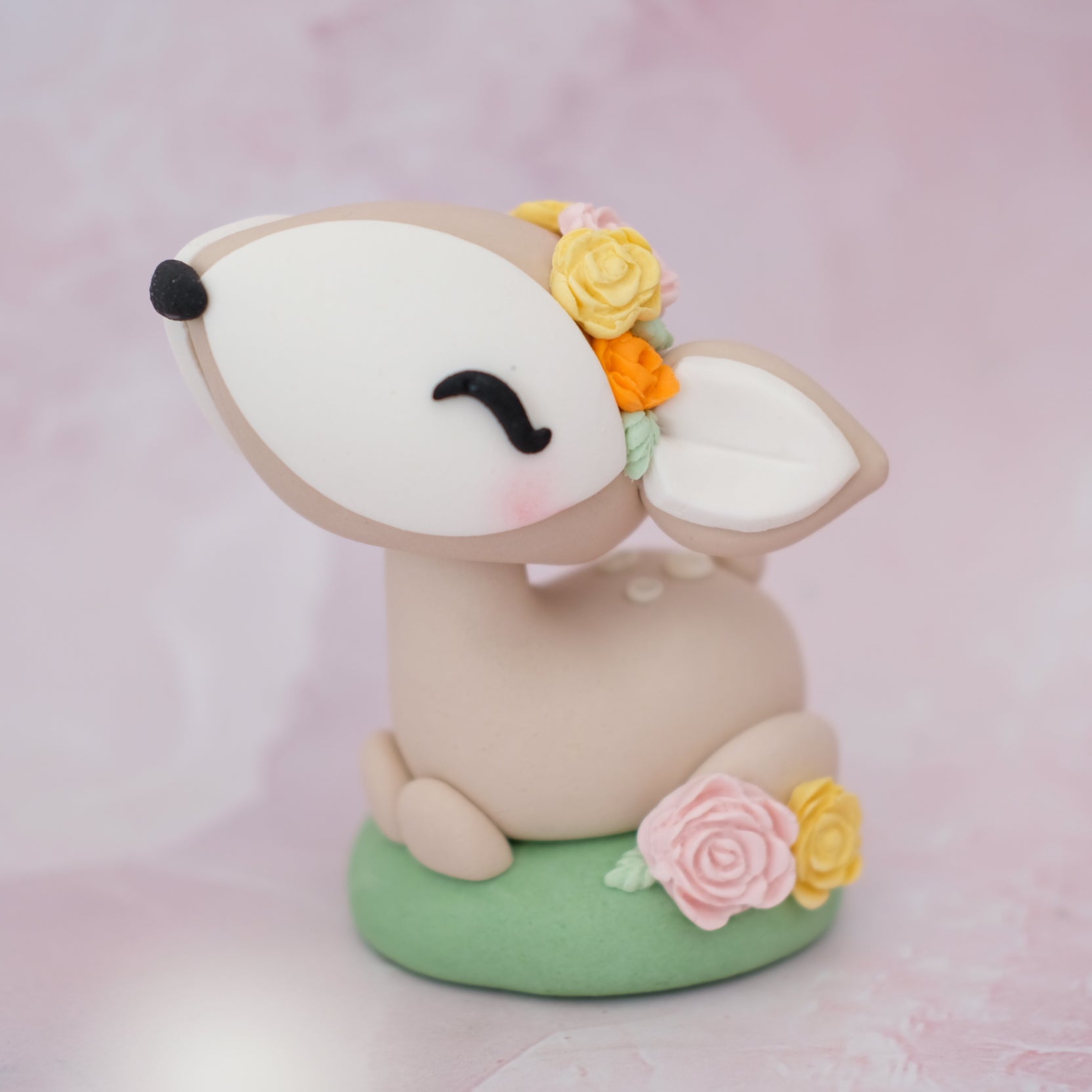 Deer Woodland Sugar Fondant Cake Topper – Annielovescakes