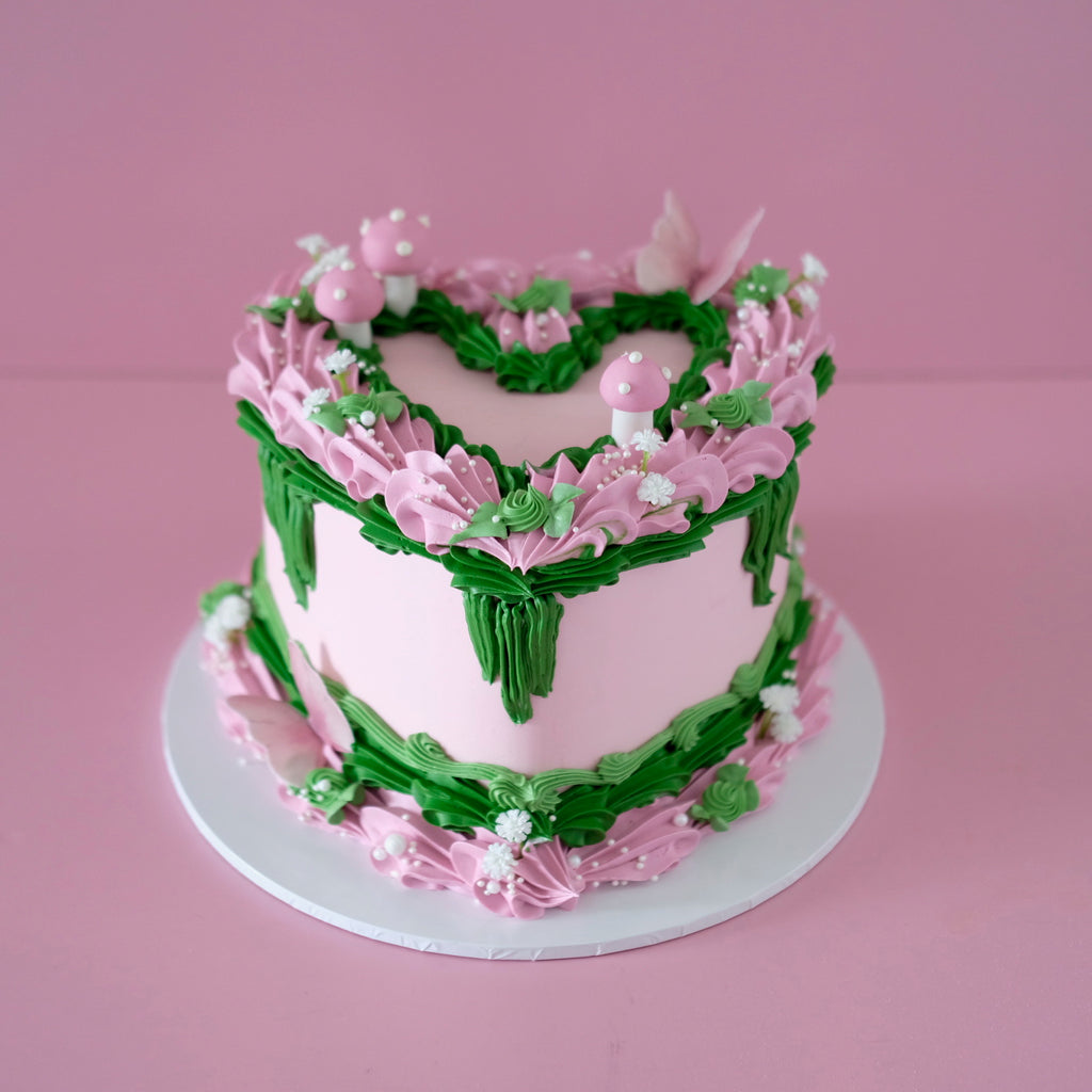 Vintage Heart Cake | Fairy Theme