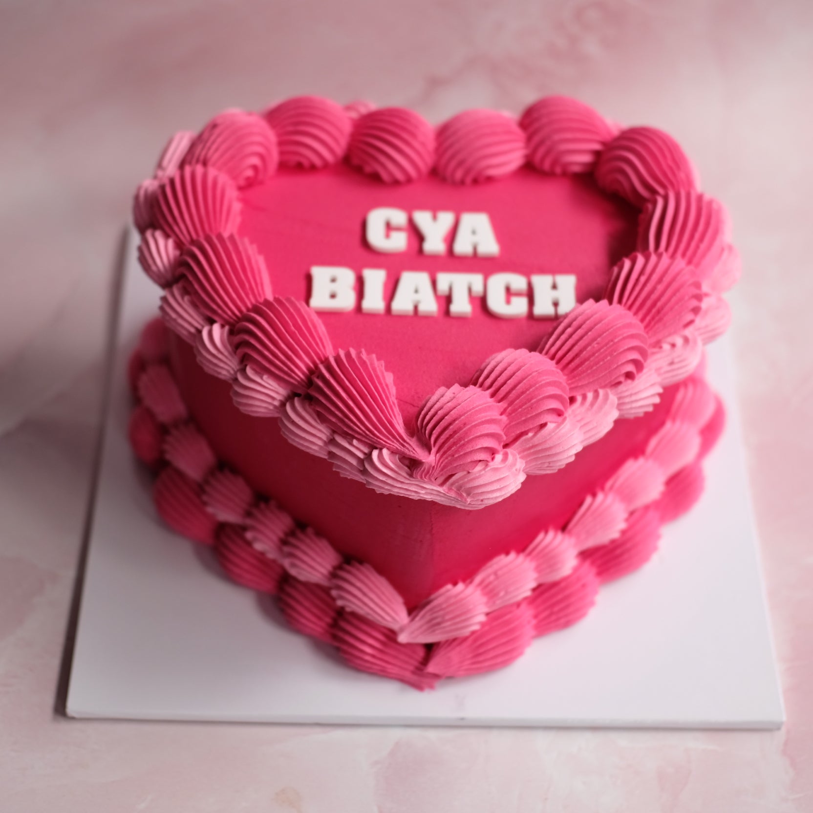 Heart Shaped Red & White Red Velvet Cake -