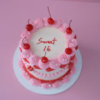 Vintage Round Cake | Sprinkle-tastic and Cherries