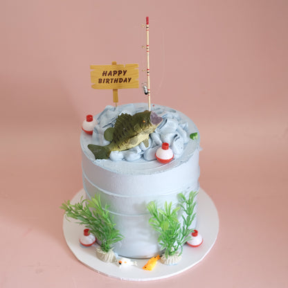 Fishing Surprise Money Cake