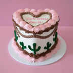 Vintage Heart Cake | Yeehaw Rodeo Cactus