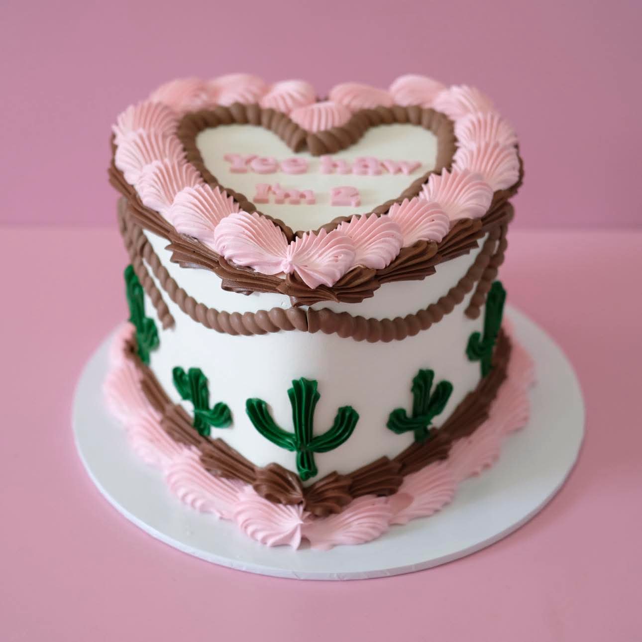 Vintage Heart Cake | Yeehaw Rodeo Cactus
