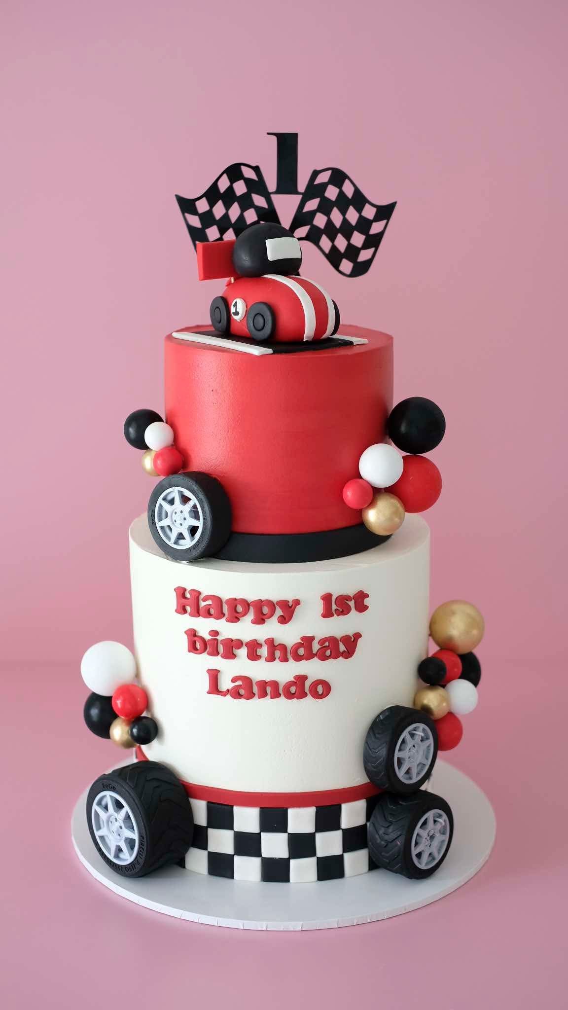 Race Car Themed Cake