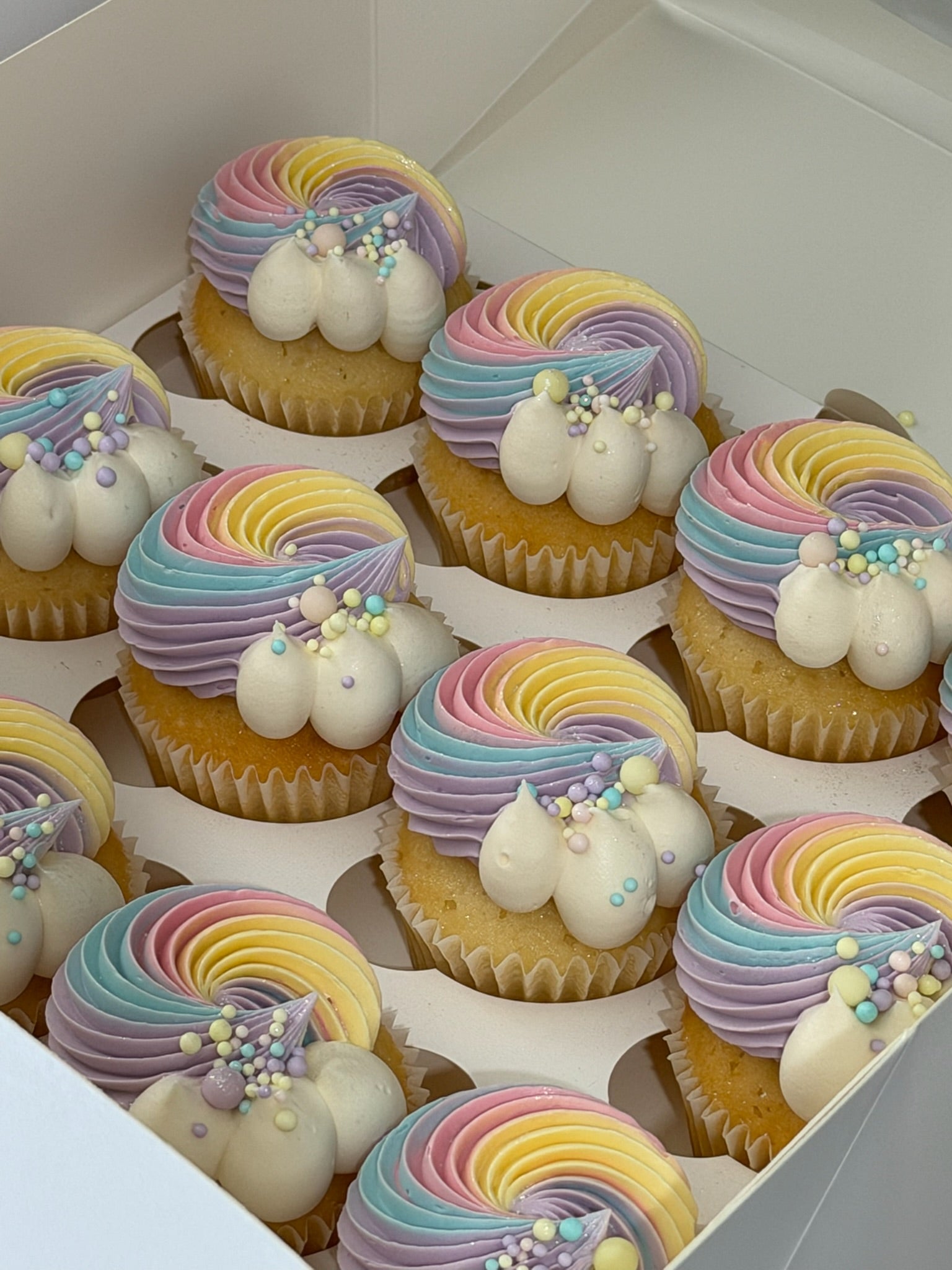 Rainbow Cloud Cupcakes | Box of 12