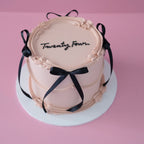 Coquette Bow Round Vintage Cake