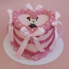 Edible Image Vintage Heart Cake | White Pearl & Coquette