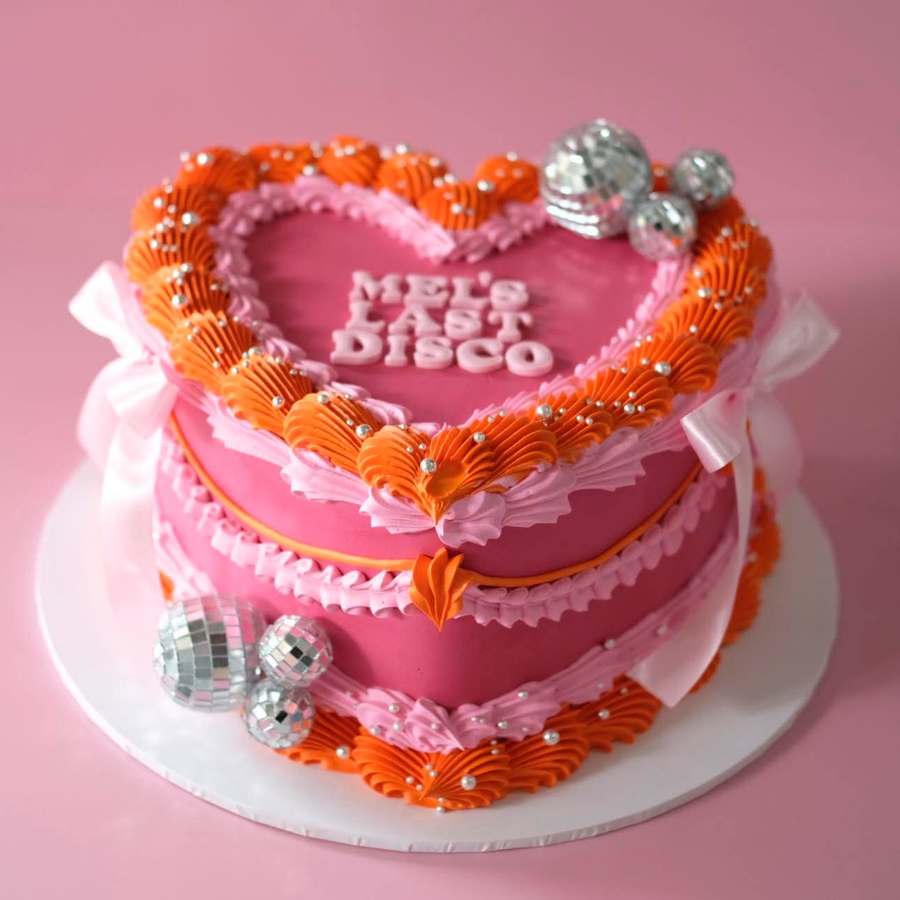 Vintage Heart Cake | Sprinkle-tastic Disco Coquette
