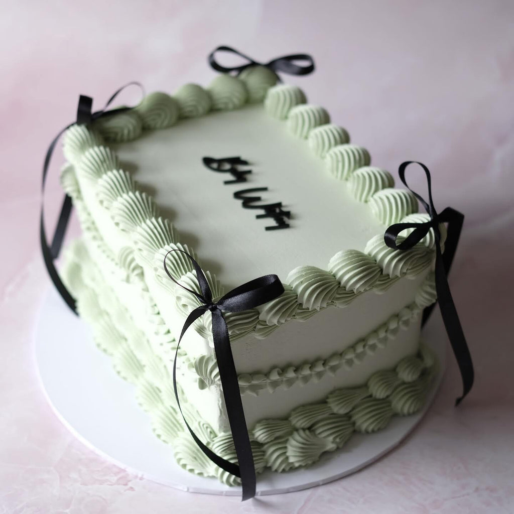 Coquette Bow Vintage Sheet Cake