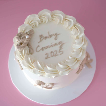 Buttercream Coquette Vintage Cake