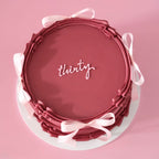 Coquette Bow Round Vintage Cake