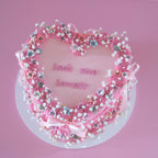Enchanted Heart Coquette Vintage Cake