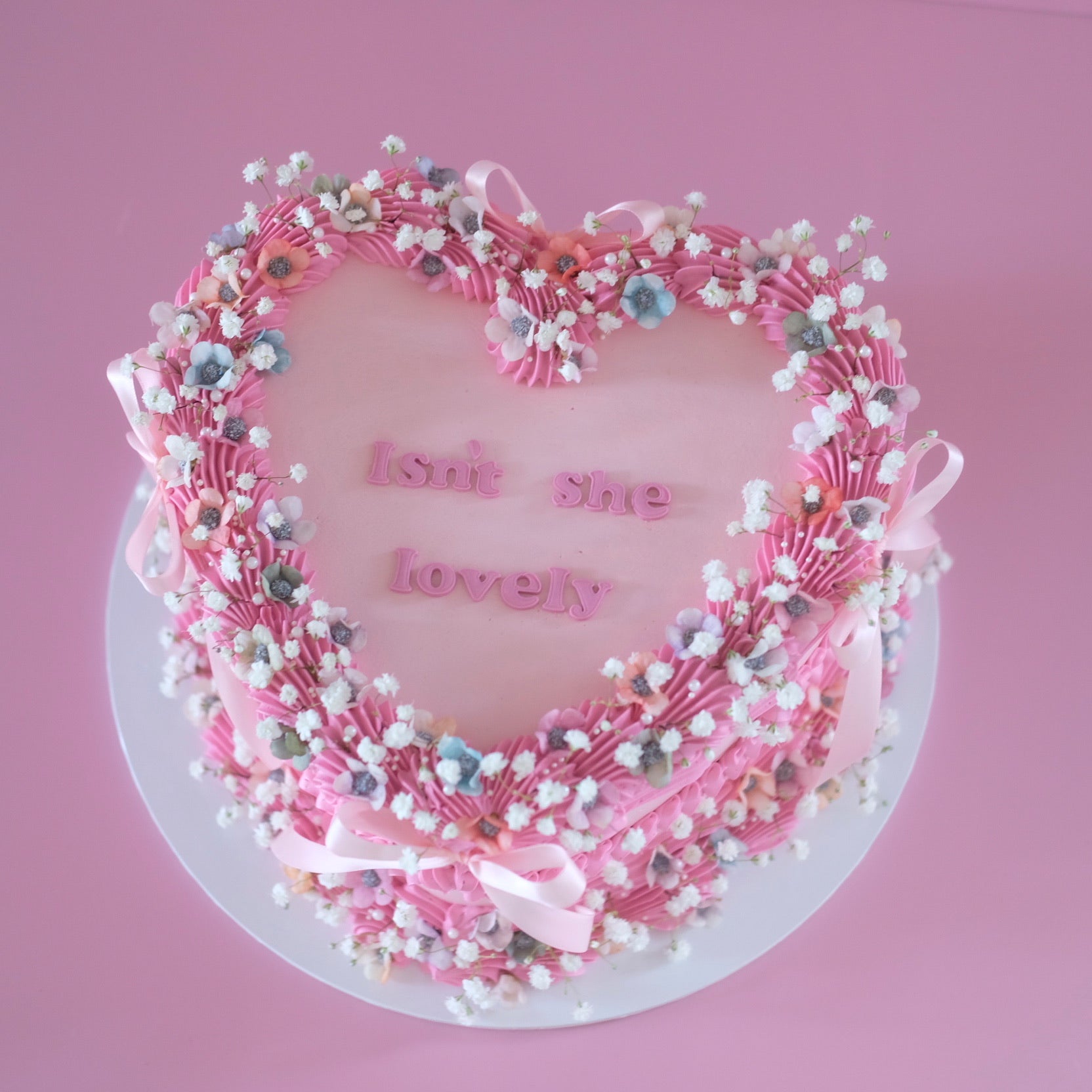 Enchanted Heart Coquette Vintage Cake