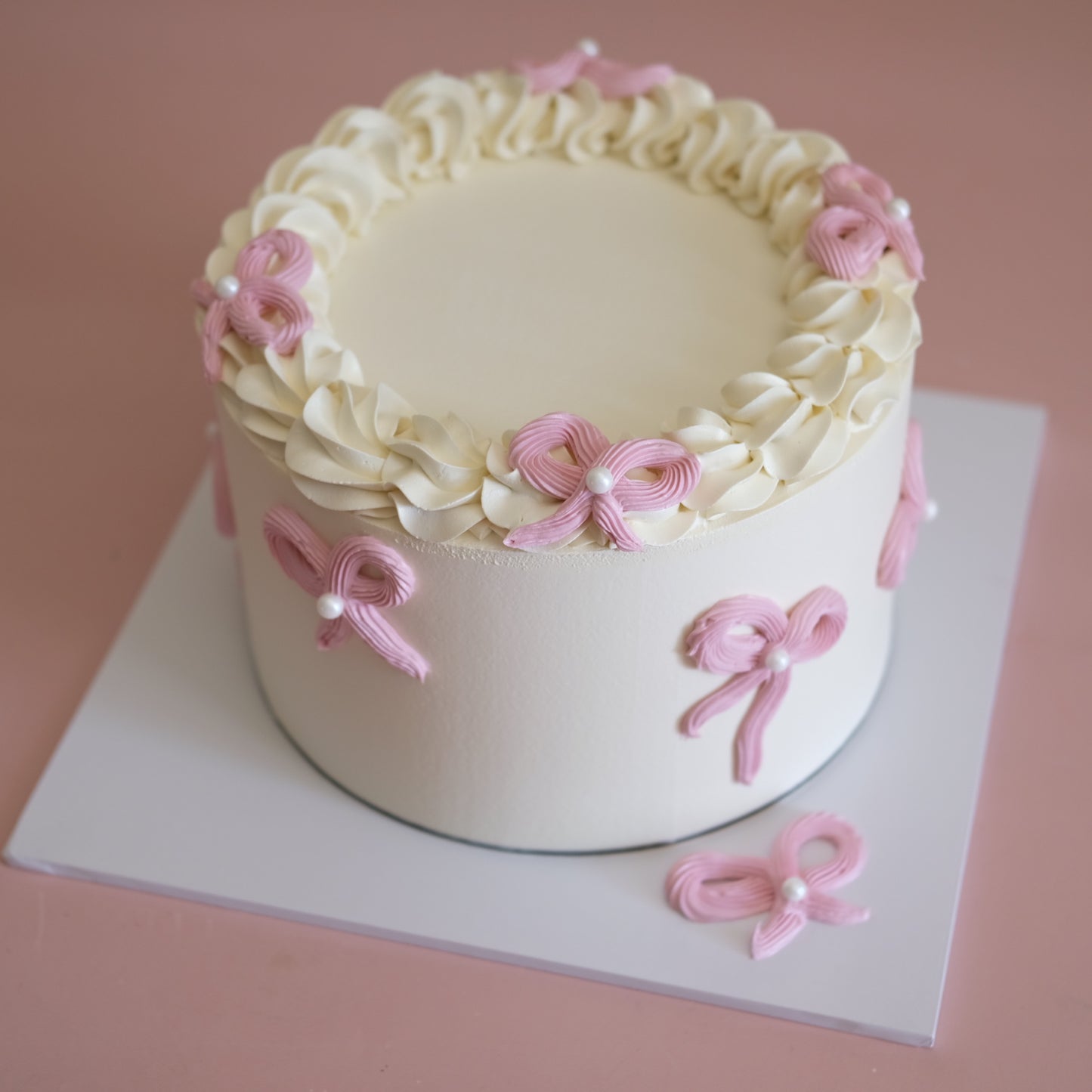 Buttercream Coquette Vintage Cake