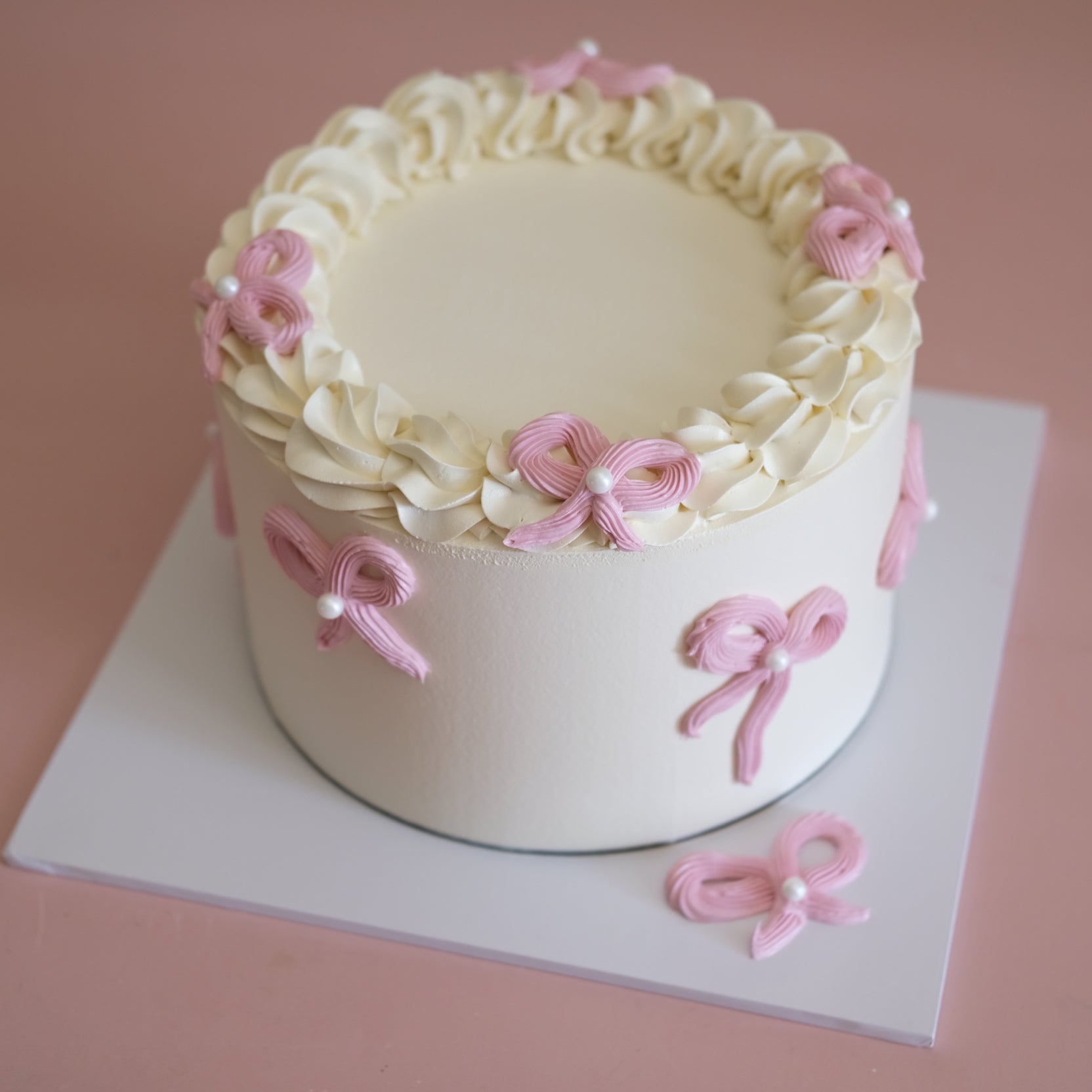 Buttercream Coquette Vintage Cake