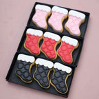 Designer Christmas Stockings | Fondant Sugar Cookies | 3 Pack