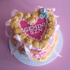 Vintage Heart Cake | Sprinkle-tastic Disco Coquette