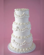 Signature Round Vintage Cake | 3 Tiers / MONOCHROME