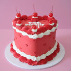 Vintage Heart Cake | Mini Hearts & Cherries