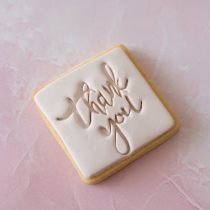 Thank You Text | Fondant Sugar Cookies | 10 Pack