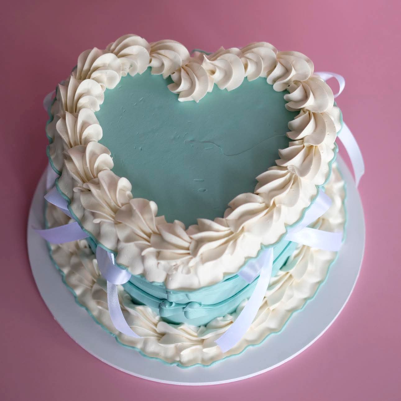 Vintage Heart Cake | Sweetheart Ruffle Coquette