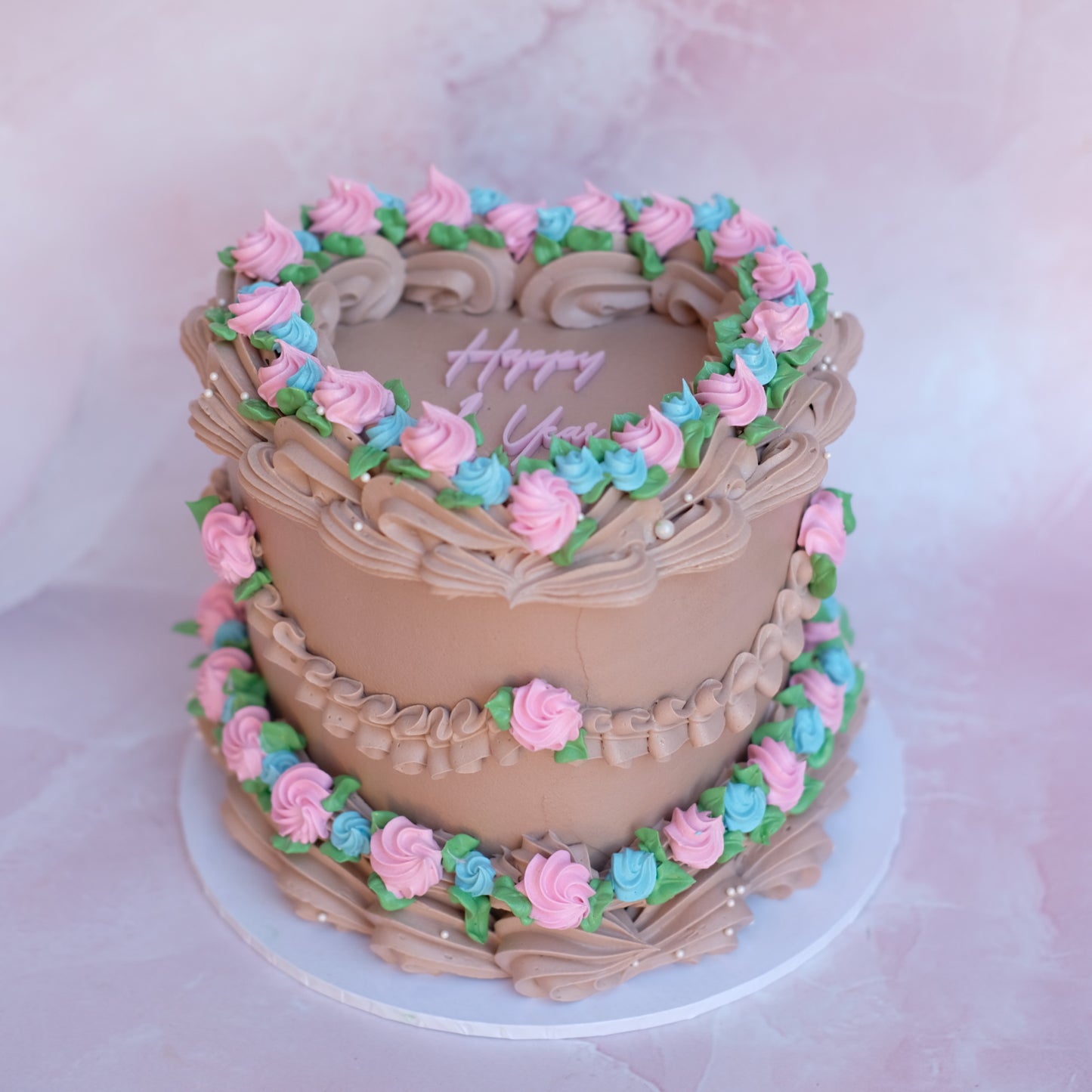 Vintage Heart Cake | Rosettes