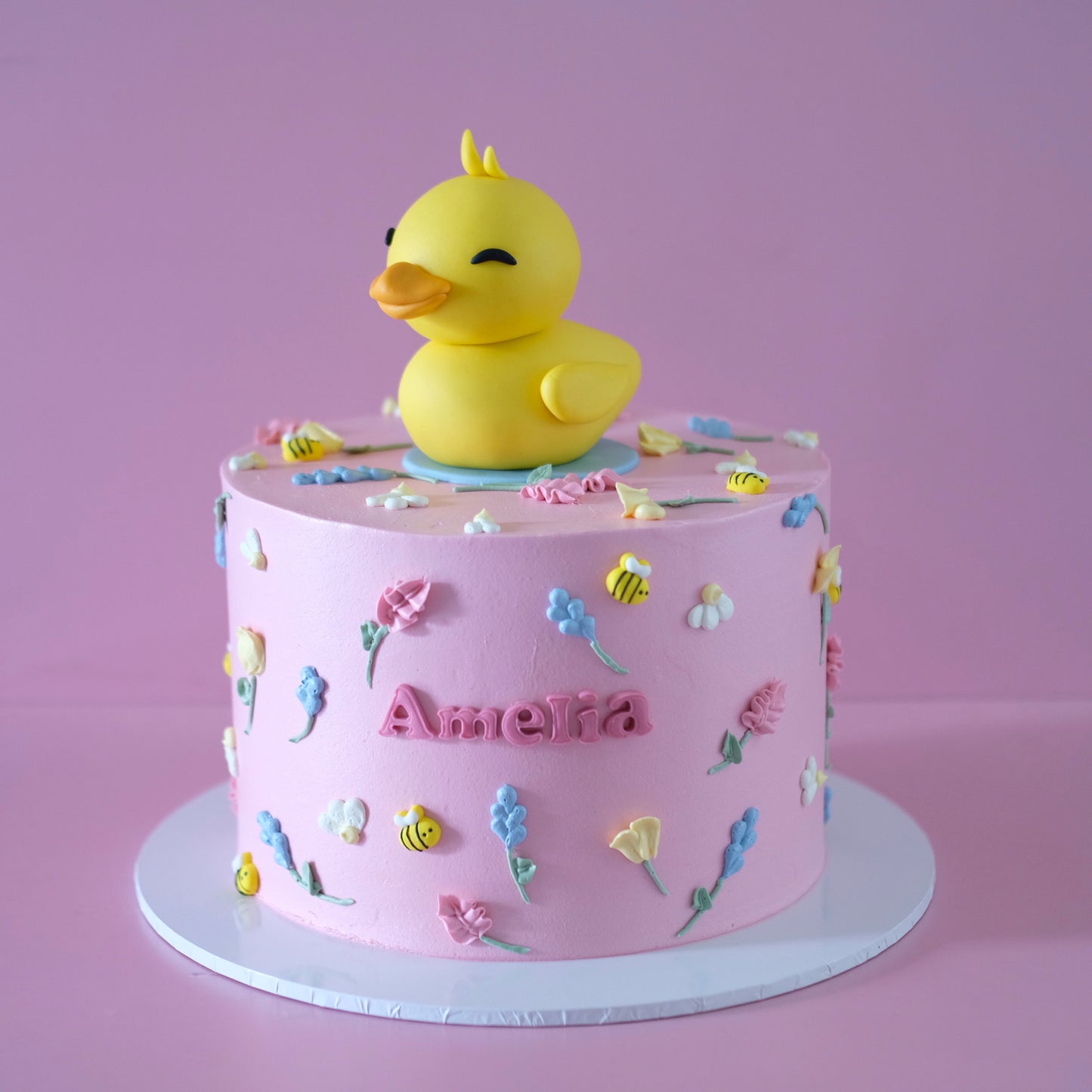 Duck Floral Garden Cake