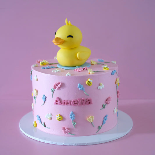 Duck Floral Garden Cake