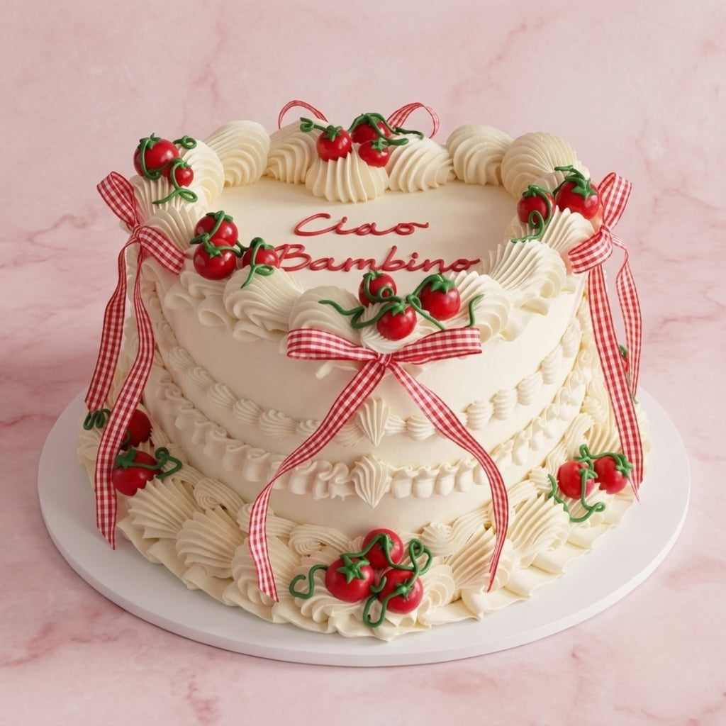 Vintage Heart Cake | Cherry Tomato Gingham
