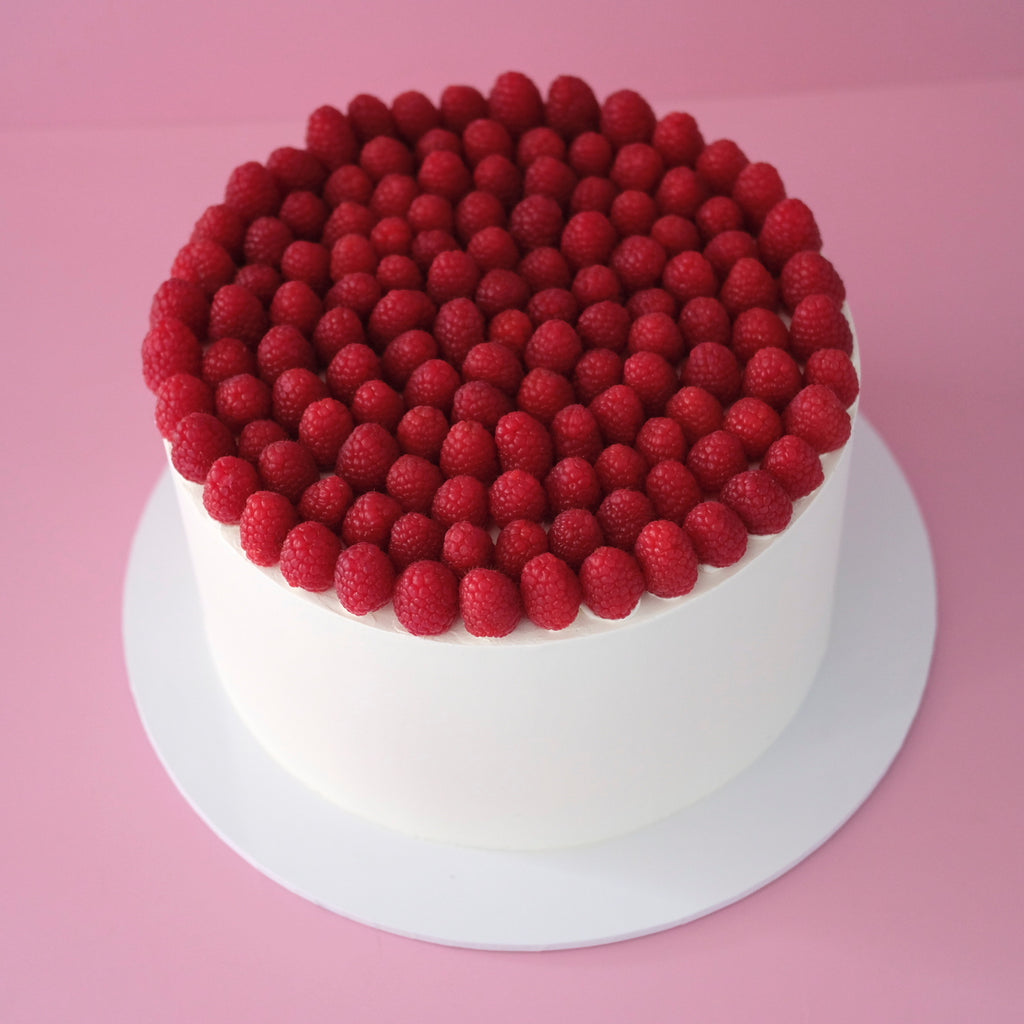 Fresh Raspberry White Cake
