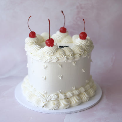 Vintage Heart Cake | Mini Hearts & Cherries