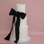 3 Tier Black Coquette Vintage Cake