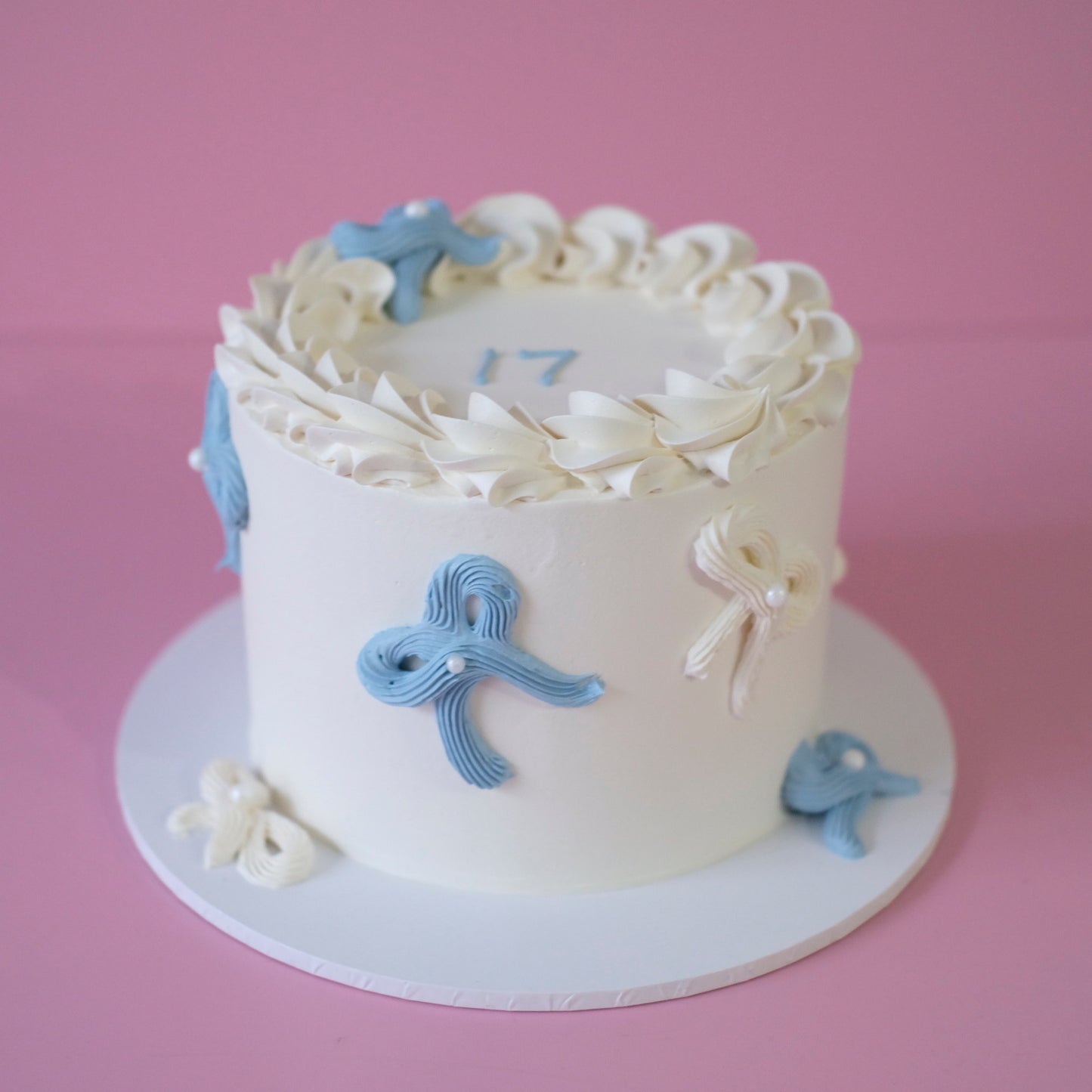 Buttercream Coquette Vintage Cake