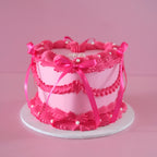Vintage Heart Cake | Pearl White & Coquette / 2-Tone
