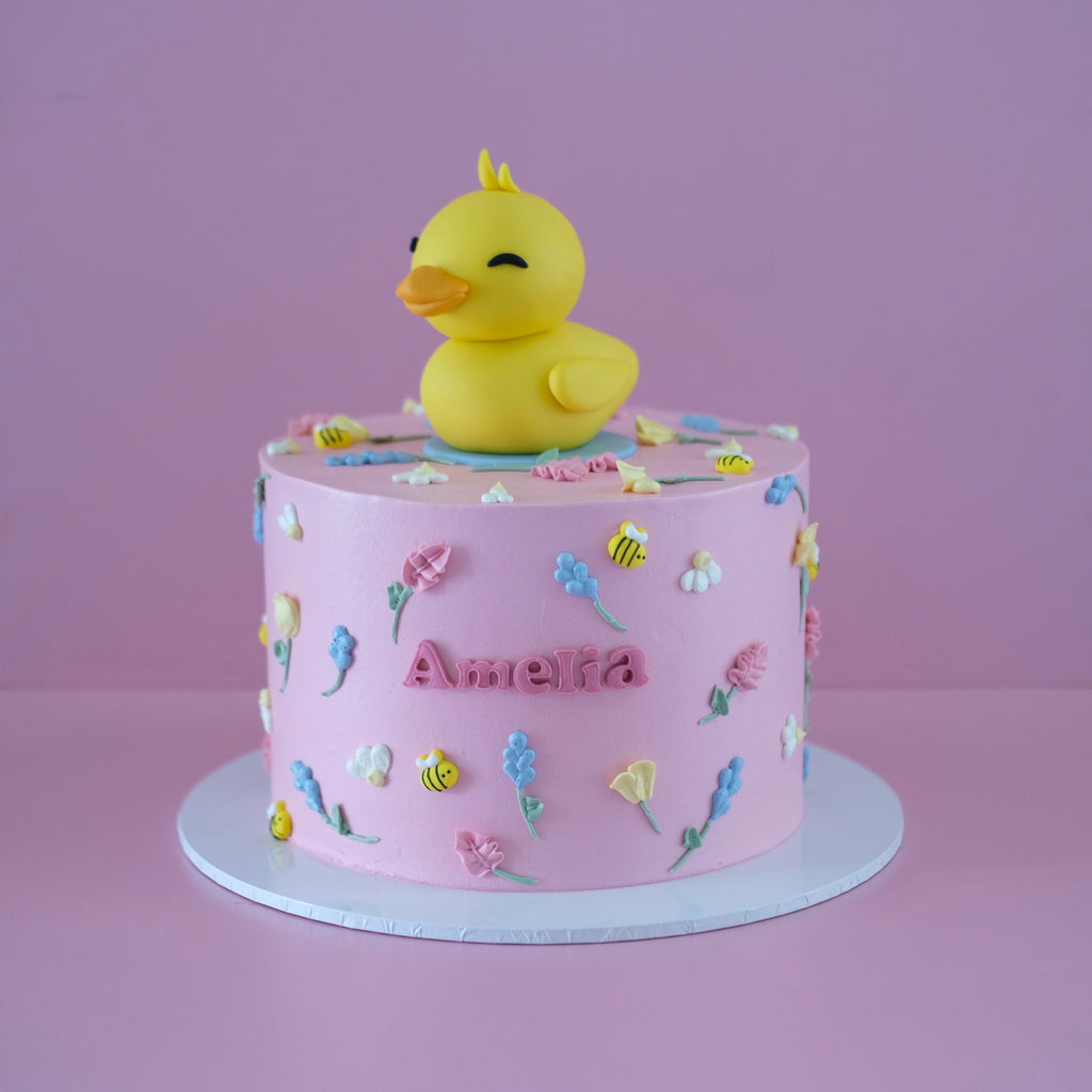 Duck Floral Garden Cake