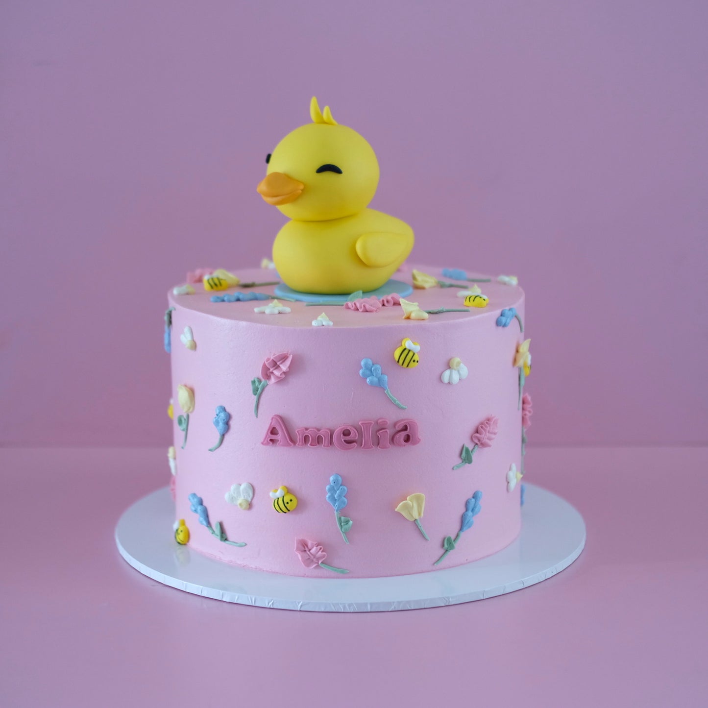 Duck Floral Garden Cake