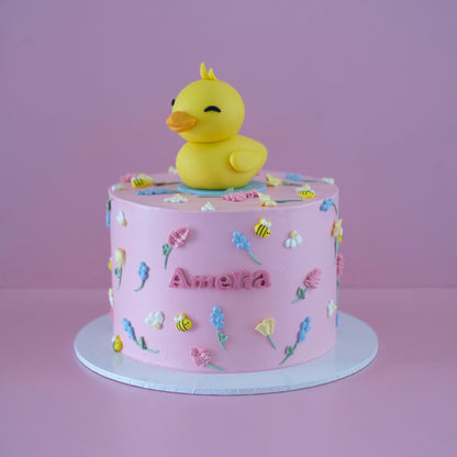 Duck Floral Garden Cake