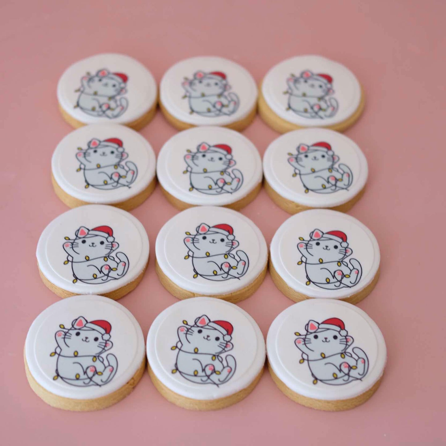 Cat-Mas | Christmas Fondant Sugar Cookies