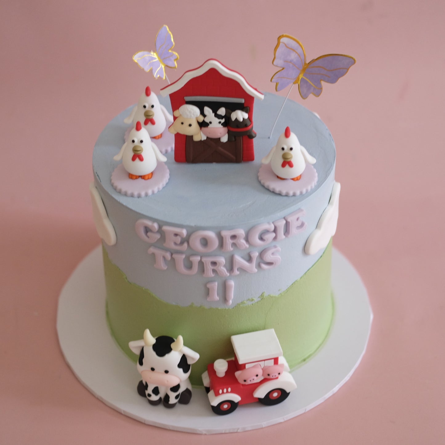 Farm Barnyard Cake