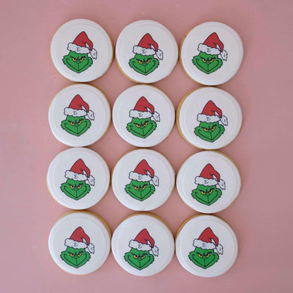 Grinch | Christmas Fondant Sugar Cookies