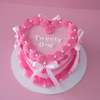 Vintage Heart Cake | Pearl White & Coquette / 3-Tone