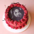 Edible Image Vintage Cake | Rosette & Cherries