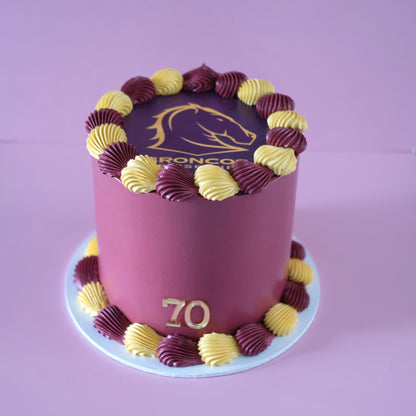 Vintage Round Cake | Brisbane Broncos