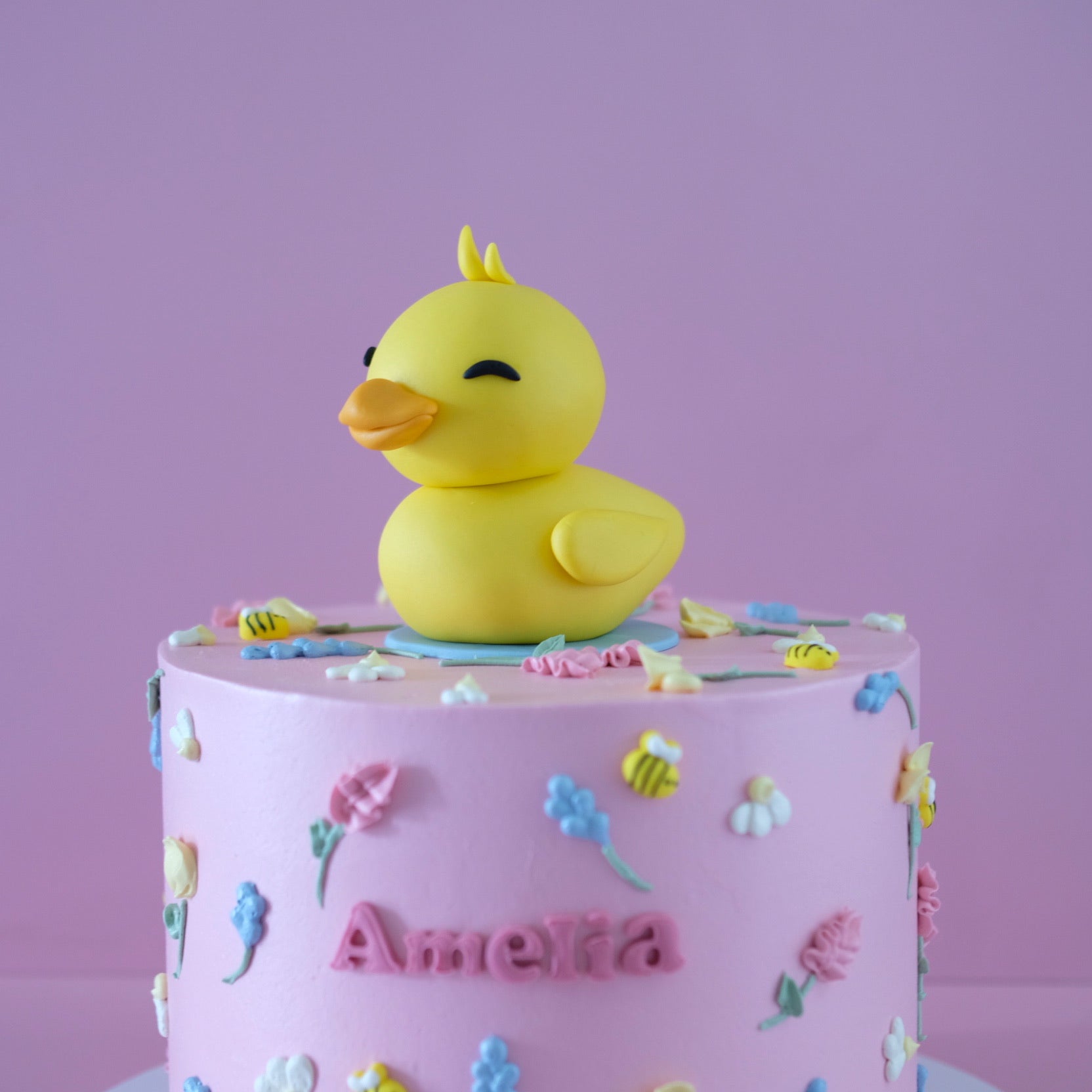 Duck Floral Garden Cake