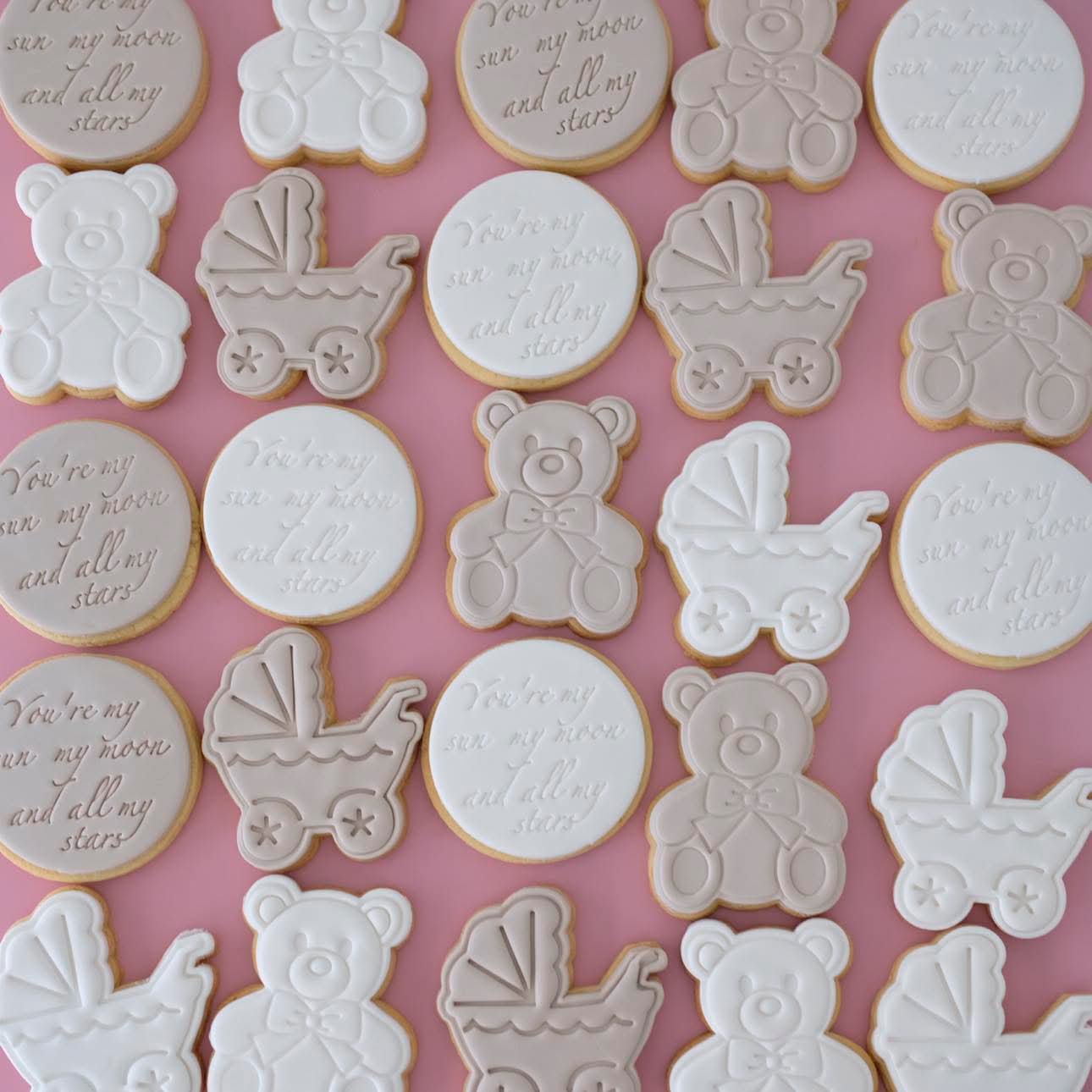 Assorted Bear Baby Shower | Fondant Sugar Cookies