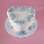 Vintage Heart Cake | Floral Petal Pearl